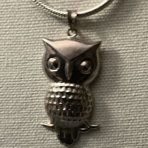 Sterling Silver Owl Pendant